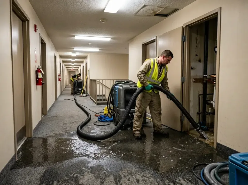 multi-unit-apartment-hallway-f-005 — frequently asked questions, Emergency Burst Pipe Water Extraction & Removal in Twin Lak…